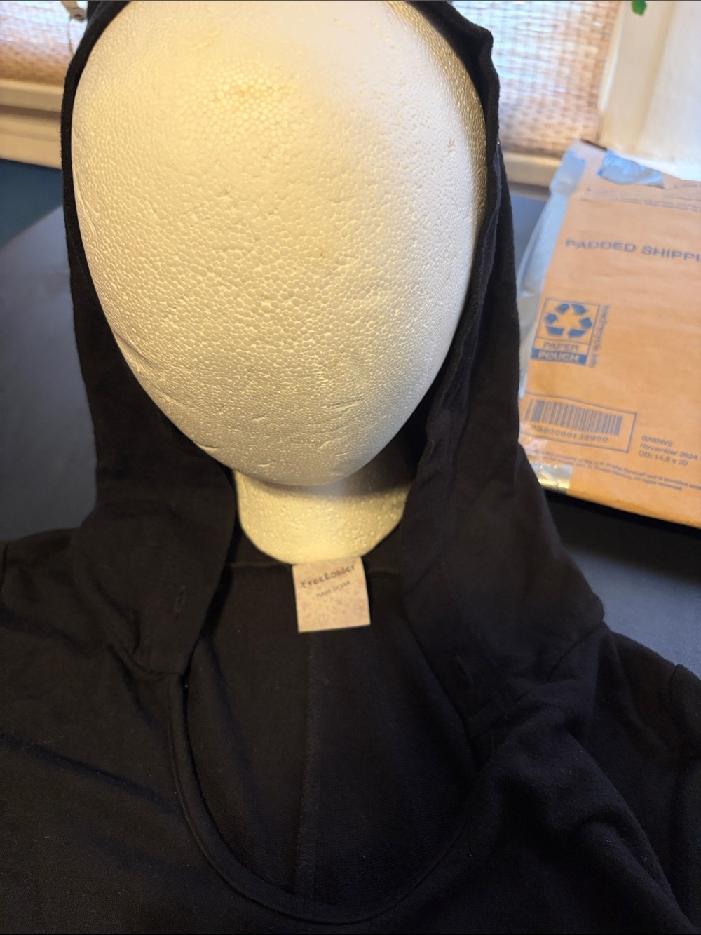 Freeloader Black Long Sleeve Hooded Tee